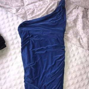 Royal Blue One Shoulder Dress